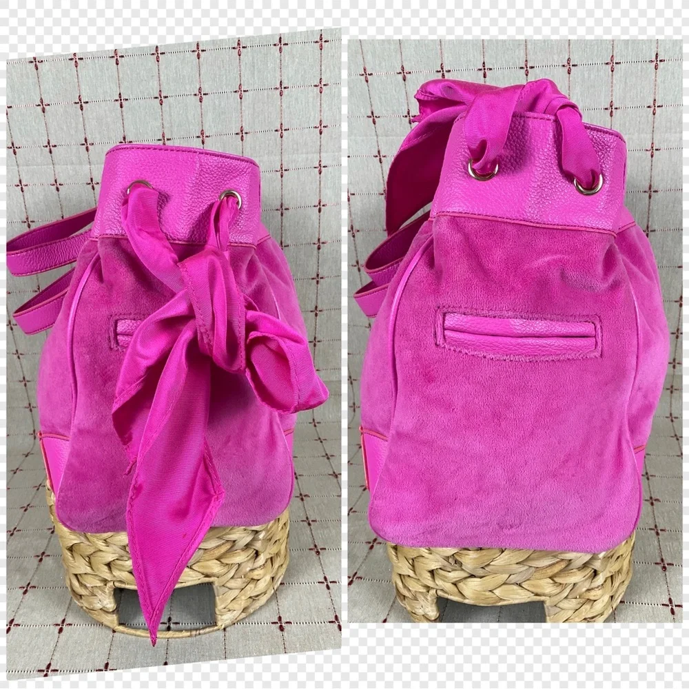 💖HP💖 Juicy Couture Hot Pink Snowflake Daydreamer Super Soft Velour Embroidered - Picture 10 of 15